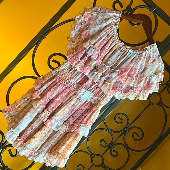 MISA Isella Off Shoulder Mini Dress - Picture 7 of 14